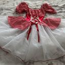 A Wish Come True Appalachian Spring white tutu lace up red dance dress, size S Photo 14