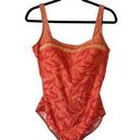 Gottex  One Piece Swim Suit Size 14 Leaf Design Photo 0