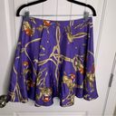 Ralph Lauren  blue label mulberry silk equestrian horse purple skirt size 4 M 104 Photo 5