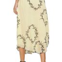 Ganni NWT  Georgette Floral Pleated Yellow Chiffon Midi Skirt 42 US 10/12 Photo 1