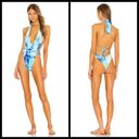 frankie's bikinis 💕💕 Molly One Piece Swimsuit Aqua Tie Dye Crushed Velvet S NWT Photo 1