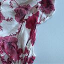 Free People  Floral Wrap Mini Dress Ruffle Cap Sleeve Tie Bow Viscose Flower EUC Photo 10