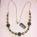 Cookie Lee  Gold Tone Beaded Vintage Boho Necklace Photo 0