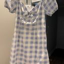 Boutique blue and white plaid dress Size M Photo 1