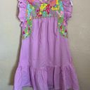 J. Marie Harlyn Embroidered Mock Neck Ruffled Cap Sleeve Trim Tiered Shift Dress Size XS Photo 6