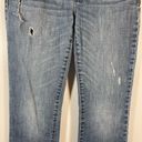 Abercrombie & Fitch  Distressed Mid Rise Bootcut Blue Ripped Jeans Size 24 Photo 3