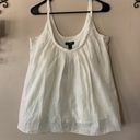 Steve & Barry's NWT Steve & Barry Lightweight White with Metallic Stripe Flowy Tank Medium Photo 0