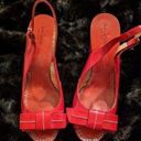 Kate Spade Kate, spade red bow platform, wedge, size 8.5. ￼ Photo 0