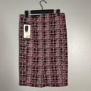 Liverpool NWT  Stitchfix Bia Knit Pencil Skirt Slip On Pink Black Plaid 6 / 28 Photo 7