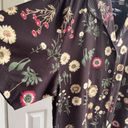 Orvis  Women Easy Blouse Floral Printed Short Sleeved Camp Brown Shirt, Size M Photo 2