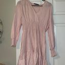 ZARA Pink long sleeve sun dress Photo 1