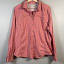 Orvis  GINGHAM CHECK Casual Fishing Hiking Shirt Zip Pocket, Chamois Size XL Photo 1