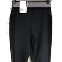 DKNY New  Mesh Side Logo Waistband Leggings High Rise 7/8 Length Black Photo 8