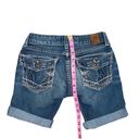 BKE  denim Starlight stretch cut off shorts size 24 Photo 4