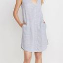 Marine layer  Lake Tank Dress in Thin Blue Stripe Photo 3