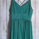 BB Dakota Dress Womens Size 4 Edie chiffon Mini fit and flare Green Pleated Photo 5