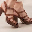 Urban Outfitters SVegan Rollers Vegan Caramel Leather Platform Fisherman Heel Size US7/UE 38 Photo 8