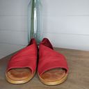 1. State  Red Leather Celvin Slip On Open Almond Toe Sandals Size 10 Photo 3