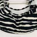 Vince Camuto  Women's Bikini Top Swimwear Ruffle Sleeve Zebra Print Black Medium Photo 3