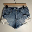 Mossimo Denim  cut off short with lace on sides Photo 0