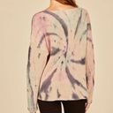 Vintage Havana  Winter Pastel Swirl Tie Dye Sweater Photo 2