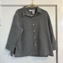 White Stag white and black check gingham button up long sleeve shirt blouse Y2K Photo 0