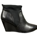 Bella Vita DERYN Womens US 9 Black Leather Wedge Ankle Boot 50-6172 BRAND NEW Photo 2