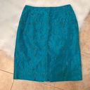 Chetta B  beaded, silk pencil skirt blue size 6 Photo 3