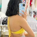 Garage Yellow Crochet Halter Bikini Top Photo 1