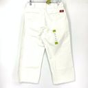 Dickies  Pants Women's Size 7/28 Relaxed Flat Front Cropped White NWT** Photo 4