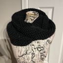 infinity Unisex Black Chunky Knit  Scarf Cozy Winter Accessory minimalist Whimsygoth Photo 0