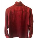 St. John  Red Tartan Print Long Sleeve Blouse 6 Red Tied Bow Career~Wear Dressy Photo 2