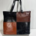 Patricia Nash Braden Tote Purse Black Tan Leather Colorblock Large NWT Photo 4