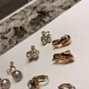 Monet Lot Of 6 Vintage Clip-on Screw On Costume Earrings Gold Tone 1 Signed  Photo 11