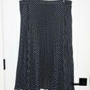 The Loft  Size 14 Pleated A-Line Midi Skirt Black White Polka Dot Photo 0