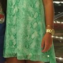 Judith March Green Snakeprint Dress Photo 0