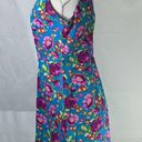 CDC Wear CDC Turquoise Floral Sheath Dress Size 12 Photo 4