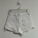 ZARA High Rise Distressed Denim Shorts Photo 5