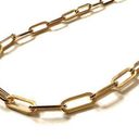 Tehrani Jewelry 14k real gold paperclip necklace | 16” | paperclip 4.5 mm chain necklace | Photo 3