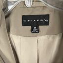 Gallery  Tan Long Interior Zipper Hooded Exterior Button Lined Coat, Size 14 Photo 2