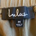 Lulus  Olive Green Outstanding Effort Cotton Blend Paperbag Waist Trouser Pants Photo 12