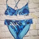 Parker NEW Peyton &  Women's Size XS Blue Tie-Dye 2pc Bikini Swimsuit Set Photo 0