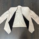 Alice + Olivia  White & Black Lined Cropped Blazer Photo 1