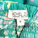 Rachel Zoe NWT  Maxi Skirt Aqua Coral Tropical Floral Button Front Size Small NEW Photo 11