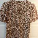 Nine West short sleeve animal print top Photo 3