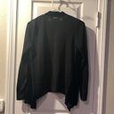 Michael Kors  Velvet Front Long Sleeve Waterfall Sweater Cardigan Black Size Med Photo 2