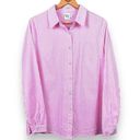 Princess Polly  Pink Striped Long Sleeve Button Down Shirt Women’s size 4 Photo 0