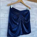 Lovers + Friends  Skirt Blue Black Iridescent Gathered Mini Lined size medium Photo 3