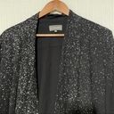 Michael Stars  Draped Black Sparkle Long Sleeve Cardigan Medium Photo 7