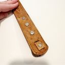 Tooled Leather Western Southwestern Buckle Waist Belt Tan Photo 2